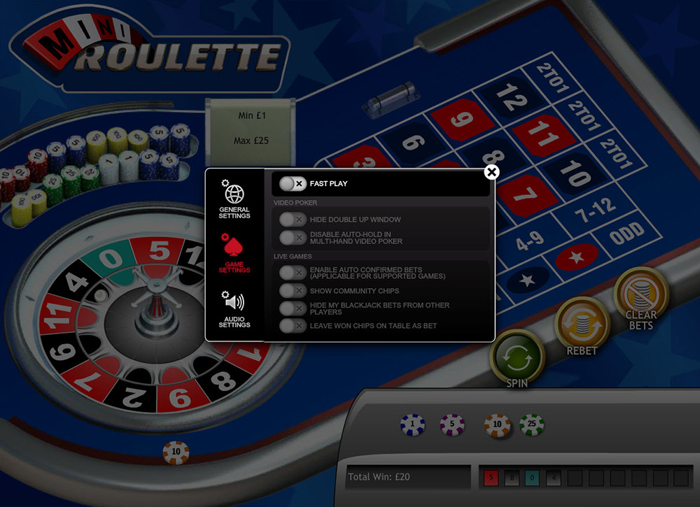 Playtech | Mini Roulette Options