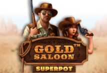 Image of the slot machine game Gold Saloon Superpot provided by Matrix Studios