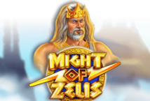 Image of the slot machine game Might of Zeus provided by stakelogic.