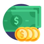 Stack Of Money And Coins Icon