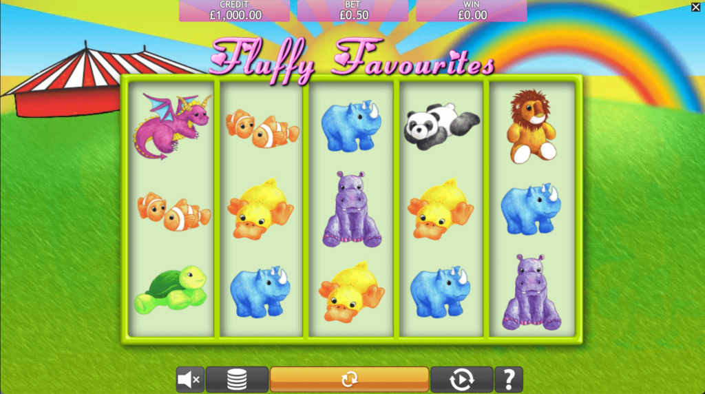 Fluffy Favourites Slot Screen