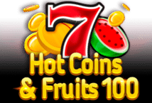 Image of the slot machine game Hot Coins & Fruits 100 provided by Amusnet Interactive