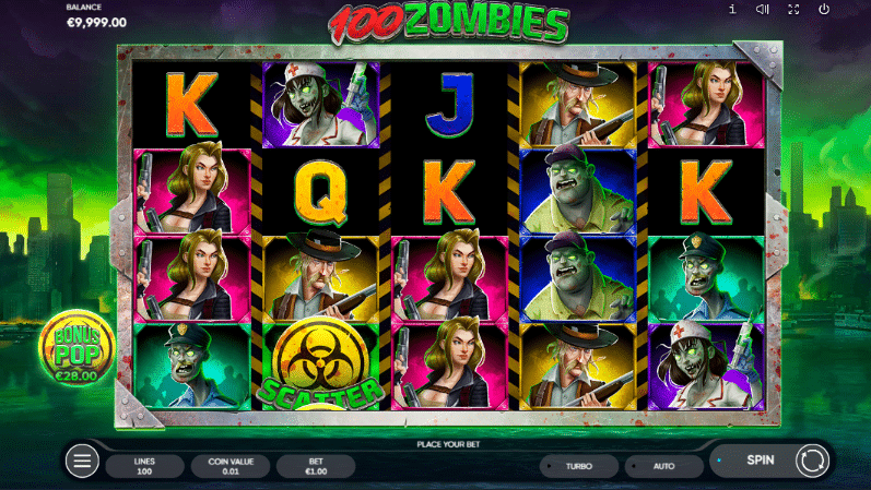 100 Zombies Slot Game Image 