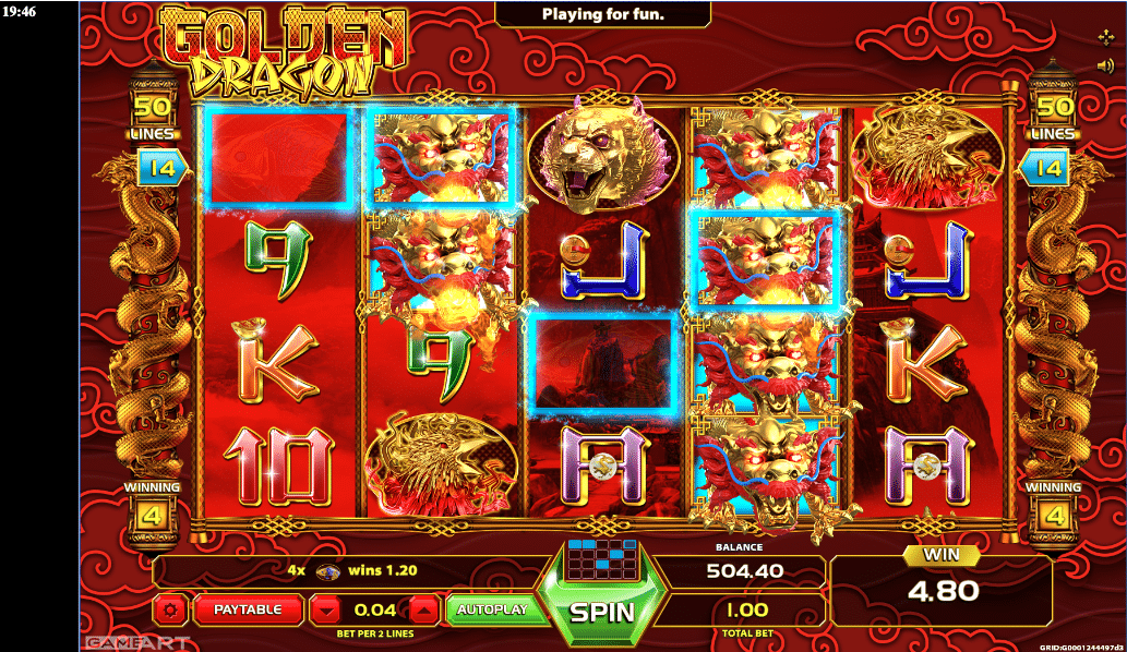 Golden Dragon Slot (by GameArt): Free Play In Demo Mode