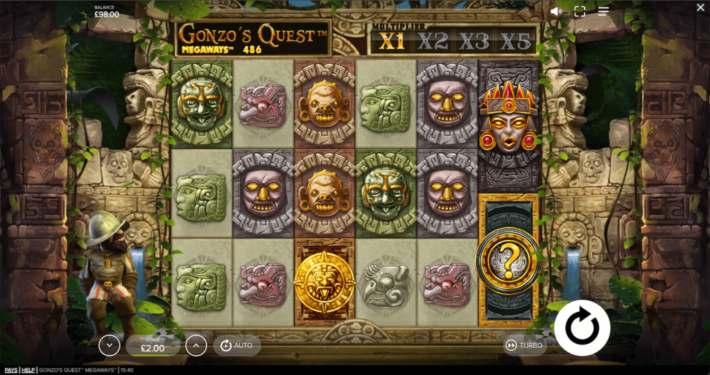 Gonzos Quest Megaways Slot Screen