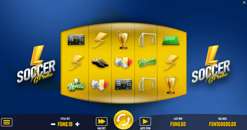 Soccer Strike Slot Screen 1