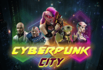 Image of the slot machine game Cyberpunk City provided by Woohoo Games