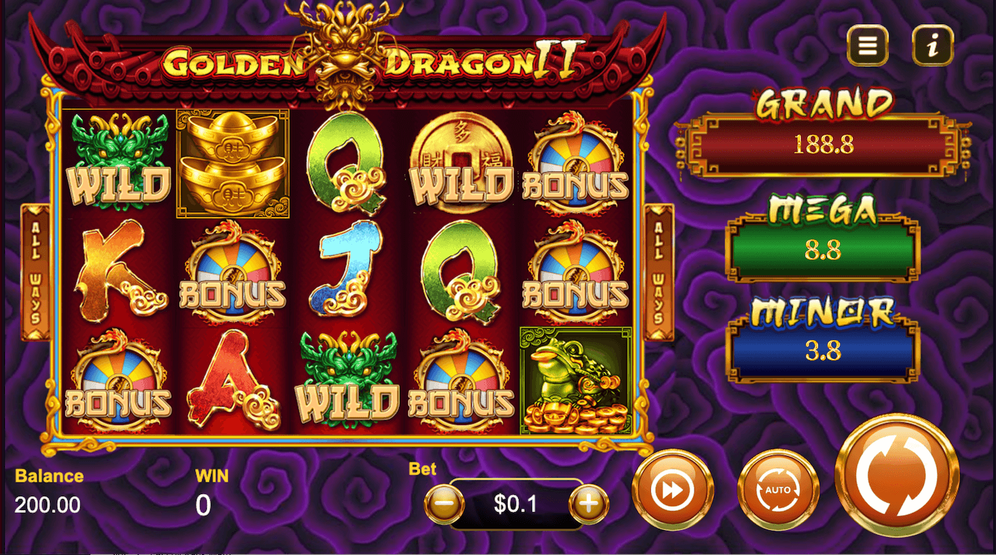 Golden Dragon II Slot Review Free Demo Play 2024   Golden Dragon II Slot Screen 