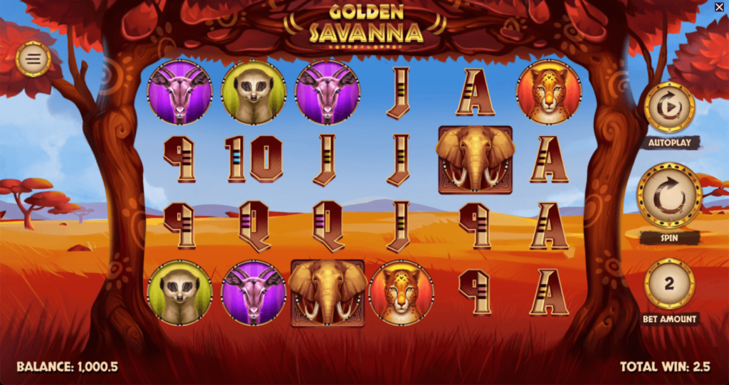 Golden Savanna Slot Screen