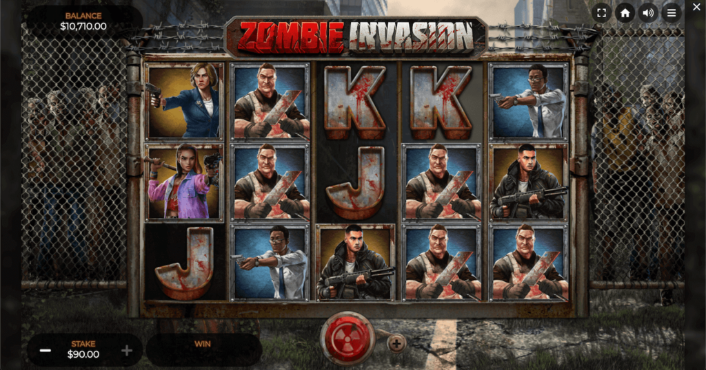 Zombie Invasion Slot Screen