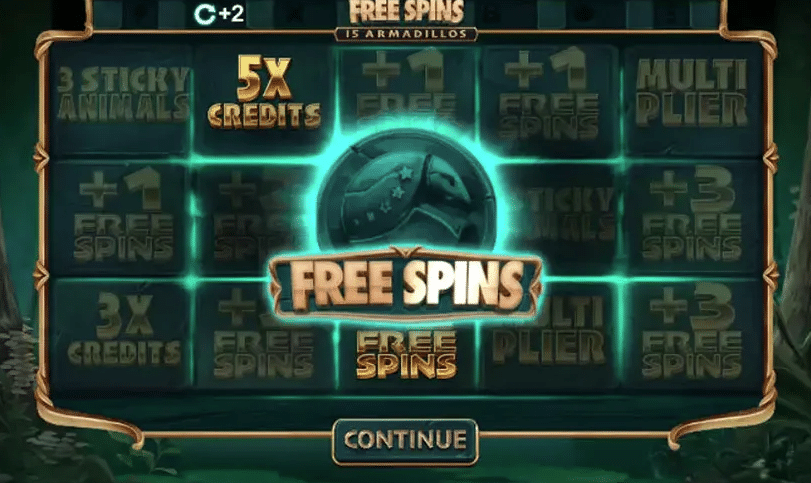 15 Armadillos Free Spins Feature