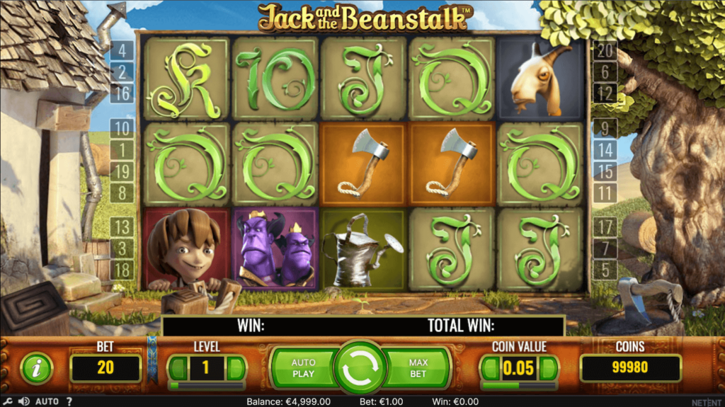 Jack And The Beanstalk Slot Screen