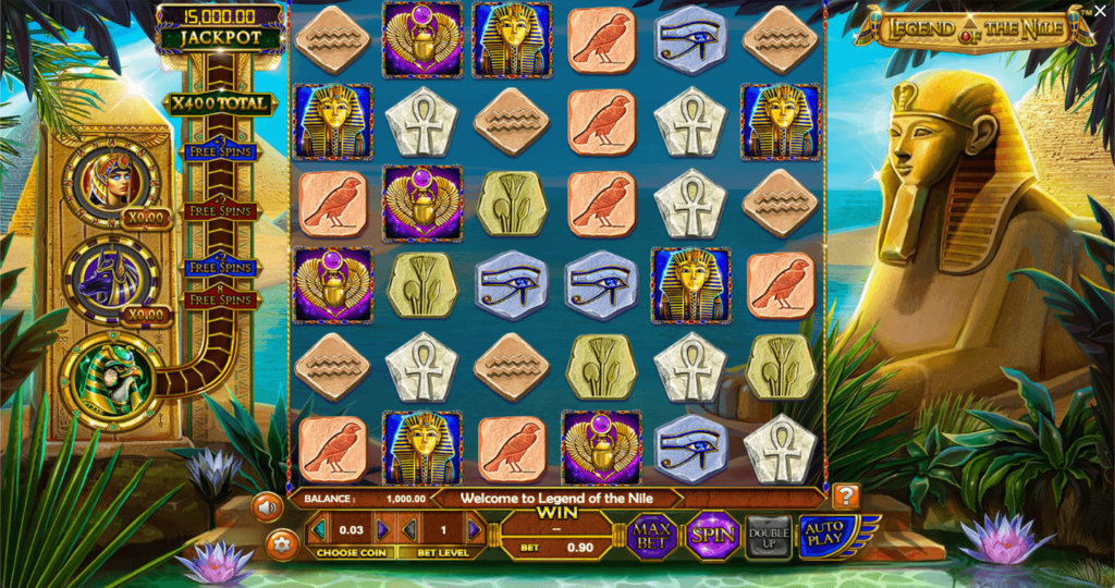 Legend Of The Nile Slot Screen