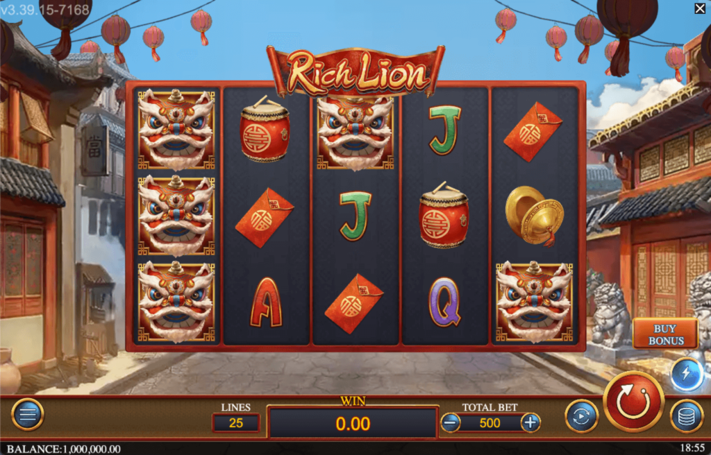 Rich Lion Slot Screen