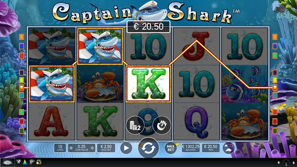 Captain Shark Wild Symbols