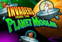 Image of the slot machine game Invaders from the Planet Moolah provided by Booming Games