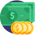 Stack Of Money And Coins Icon