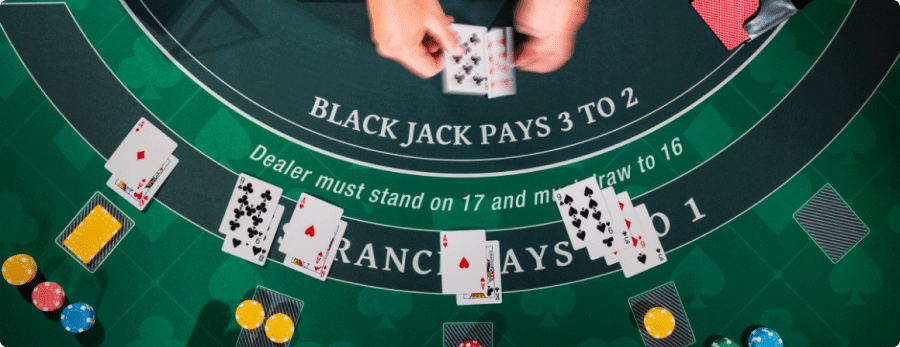 Blackjack Table With Bets 