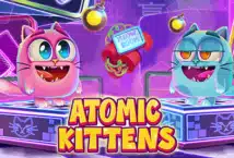 Image of the slot machine game Atomic Kittens provided by Hacksaw Gaming