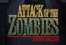 Image of the slot machine game Attack of the Zombies provided by Blue Guru Games