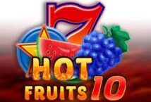 Image of the slot machine game Hot Fruits 10 provided by Blueprint Gaming