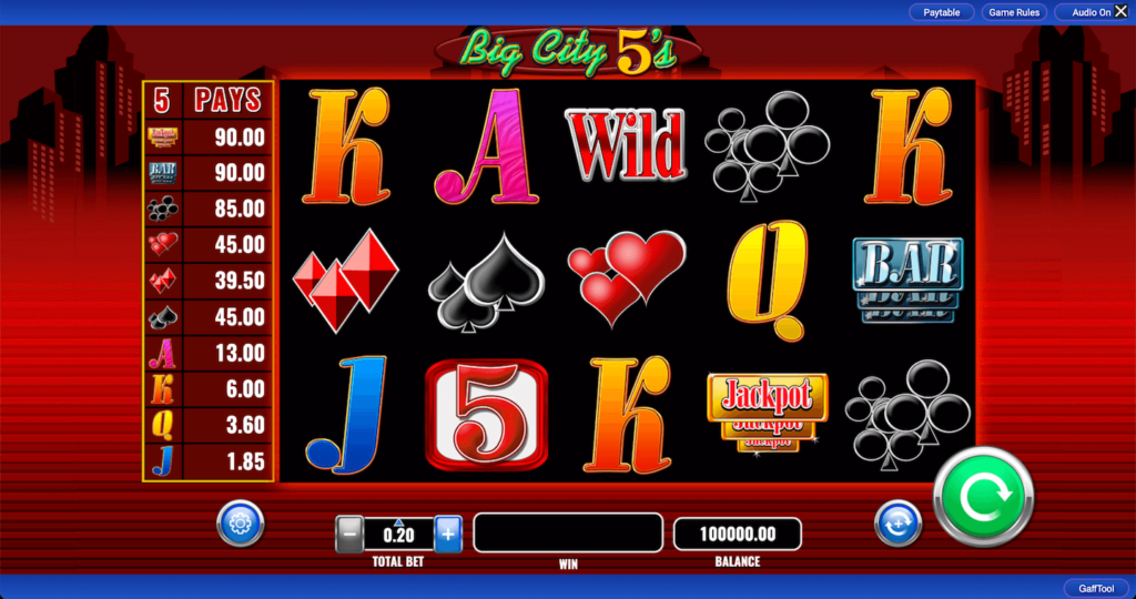 Big City 5 Slot Screen
