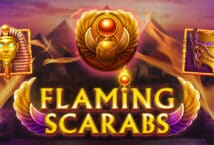 Image of the slot machine game Flaming Scarabs provided by Kalamba Games