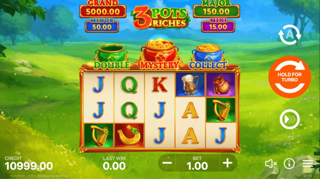 3 Pots Riches Hold And Win Slot Screen