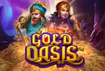 Image of the slot machine game Gold Oasis provided by 5men-gaming.