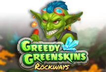Image of the slot machine game Greedy Greenskins Rockways provided by Mascot Gaming