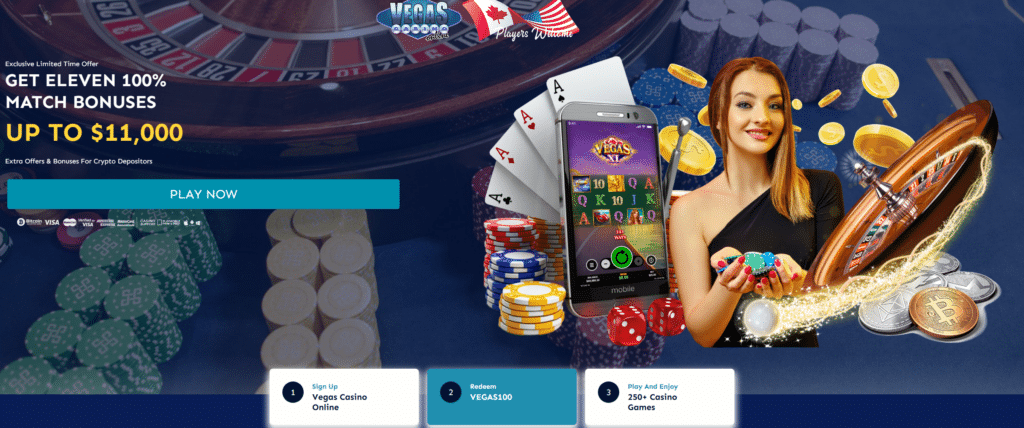 Vegas Casino Online $11000 Match Bonus Page Image