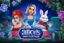 Image of the slot machine game Alice’s Mad Fortune provided by Armadillo Studios