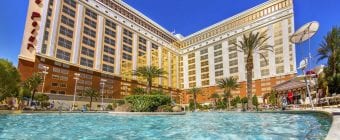 South Point Las Vegas Hotel and Casino Frontal View with the Pool