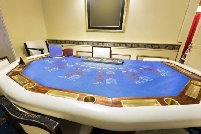 Ultimate Texas Hold 'Em Poker Table At Casino