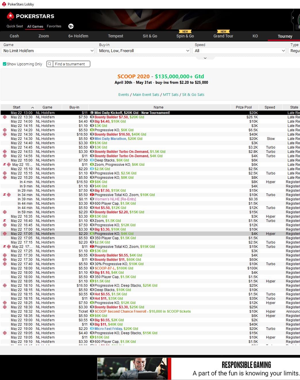 Pa Online Poker Tournaments Lobby