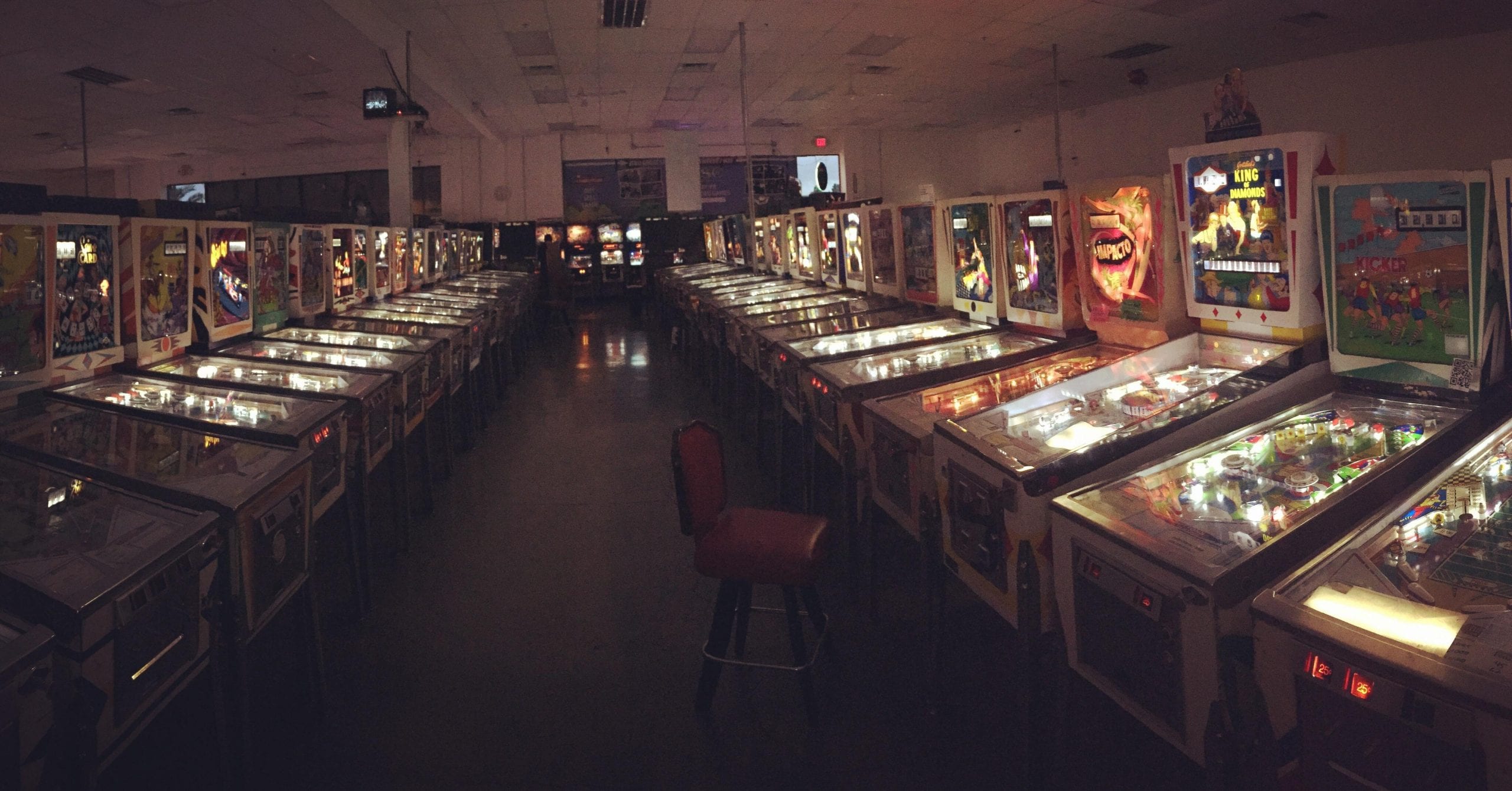 An Image Of A Pinball Hall