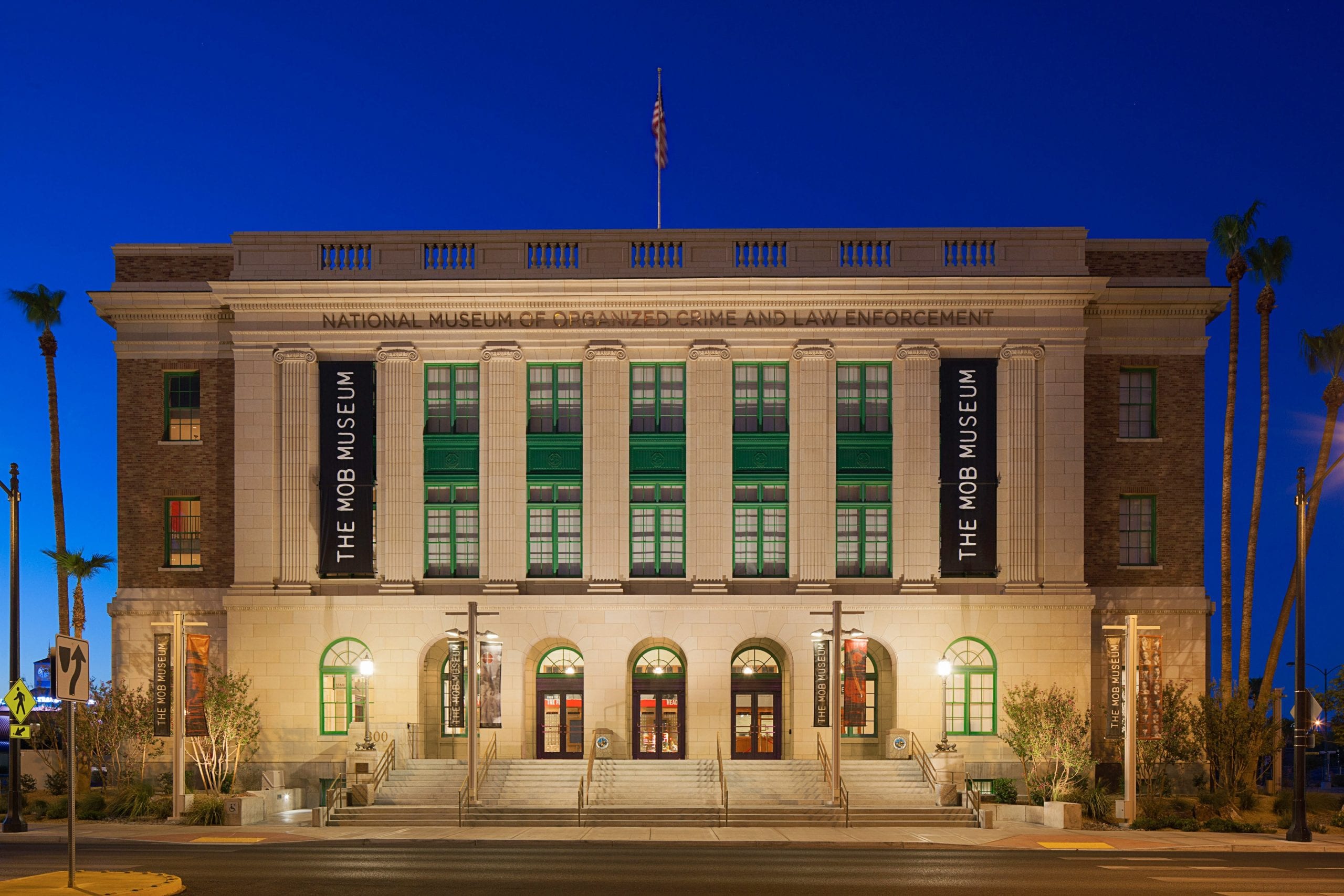 An Image Of The Mob Musem At Night 